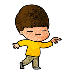 cartoon smug boy
