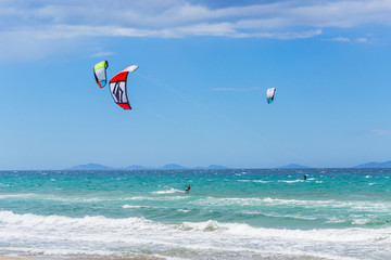 Kite surfer in Sardinia