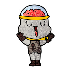 happy cartoon robot