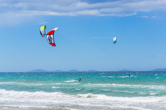 Kite surfer in Sardinia