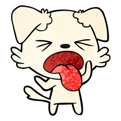 cartoon disgusted dog