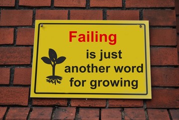Failing is just another word for growing - obrazy, fototapety, plakaty