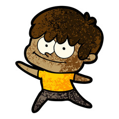 happy cartoon man