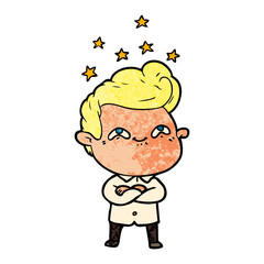 cartoon excited man