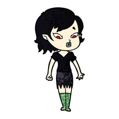 cute cartoon vampire girl