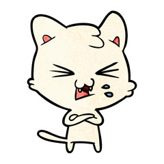 cartoon cat hissing