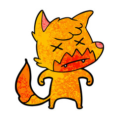 dead fox cartoon character