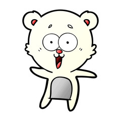 Obraz premium happy polar bear cartoon