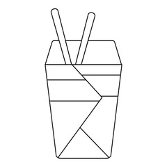 Noodle icon. Outline illustration of noodle vector icon for web