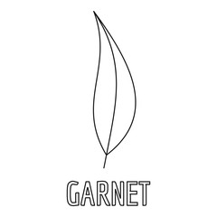 Garnet leaf icon. Outline illustration of garnet leaf vector icon for web