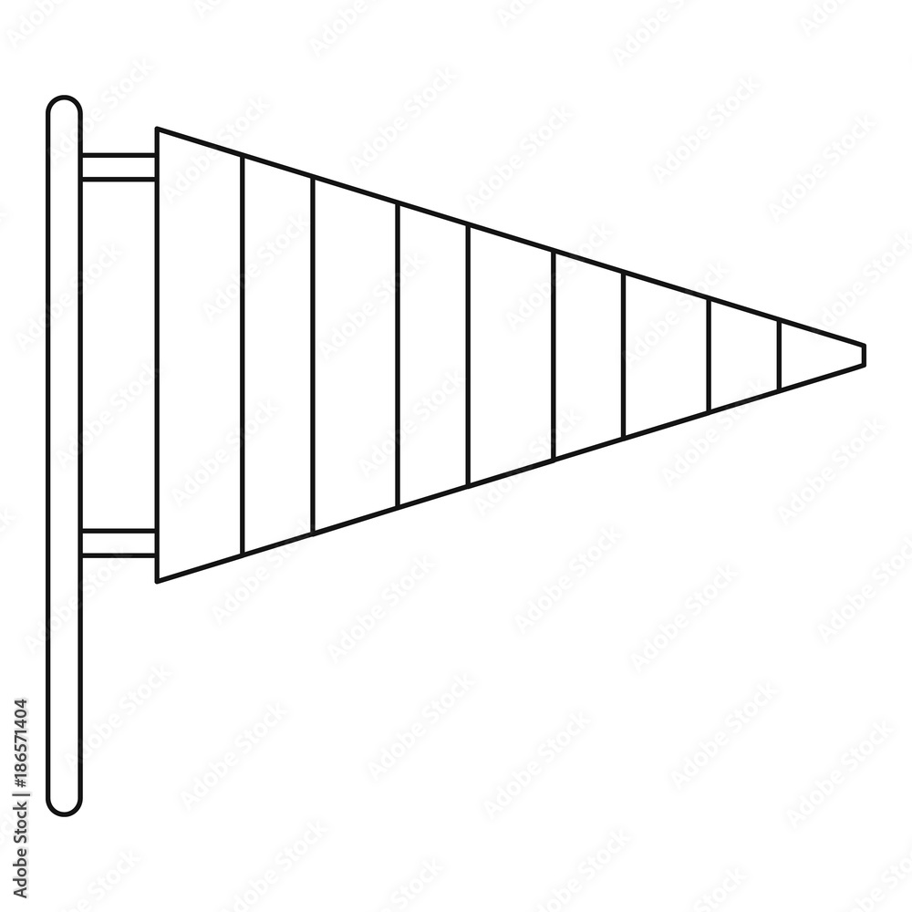Aufkleber wind pointing icon. outline illustration of wind pointing vector icon for web