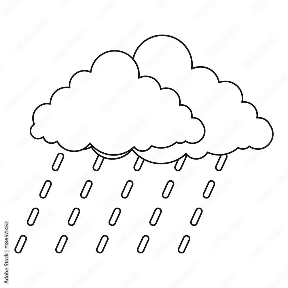 Aufkleber cloudburst icon. outline illustration of cloudburst vector icon for web