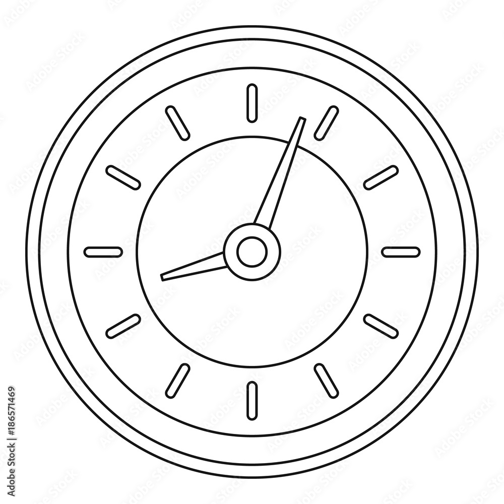 Poster clock icon. outline illustration of clock vector icon for web