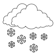 Snow icon. Outline illustration of snow vector icon for web