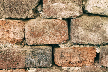 Brick wall stone background - texture for continuous rocks