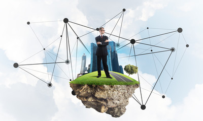 Obraz premium Concept of modern wireless technologies as effective tool for business