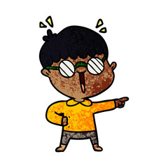 cartoon boy wearing spectacles