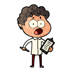 cartoon man gasping in surprise