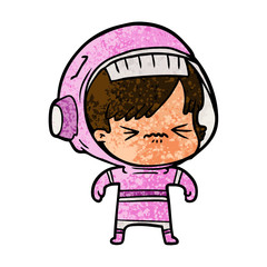 cartoon astronaut woman