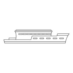 Big boat icon. Outline illustration of big boat vector icon for web