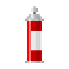 Obraz premium pixel spray can pixel grafitti art cartoon retro game style