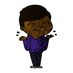 Obraz premium cartoon boy smiling