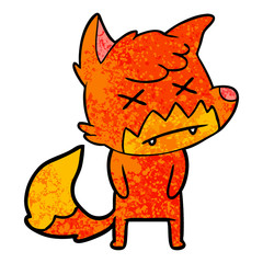 cartoon dead fox
