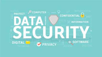 Data scurity concept illustration.