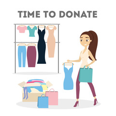 Clothes donation illustration.