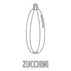 Zucchini icon. Outline illustration of zucchini vector icon for web