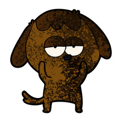 cartoon bored dog