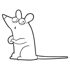 cartoon suspicious mouse