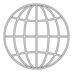 Global icon. Outline illustration of global vector icon for web