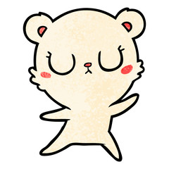 peaceful cartoon polar bear