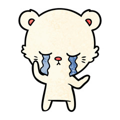 sad little polar bear cartoon