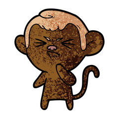 cartoon angry monkey