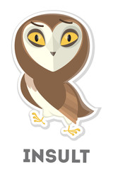 Isolated insulted owl.