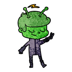 friendly cartoon spaceman