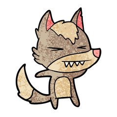 angry wolf cartoon