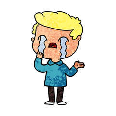 cartoon man crying