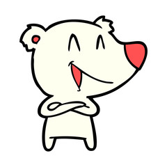 happy polar bear cartoon