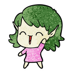 cartoon elf girl