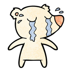 cartoon crying polar bear