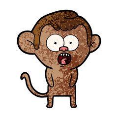 cartoon shocked monkey