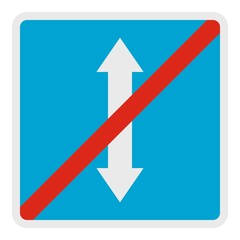 End reverse motion icon. Flat illustration of end reverse motion vector icon for web.
