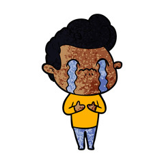 cartoon man crying