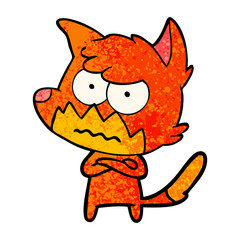 cartoon annoyed fox