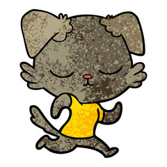 cute cartoon dog running