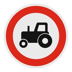 No tractor icon. Flat illustration of no tractor vector icon for web.