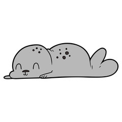 cute cartoon seal pup